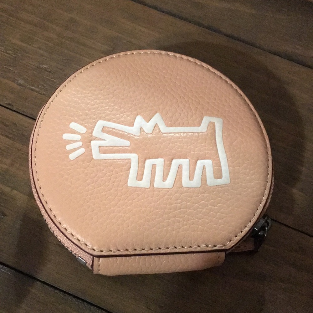 Brand NWT Coach round change purse